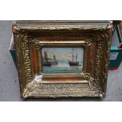 1100 - A small quantity of gilt framed oil paintings. 