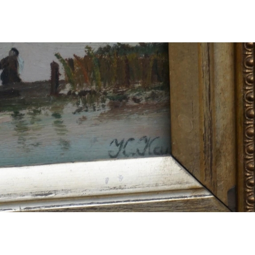 1100 - A small quantity of gilt framed oil paintings. 