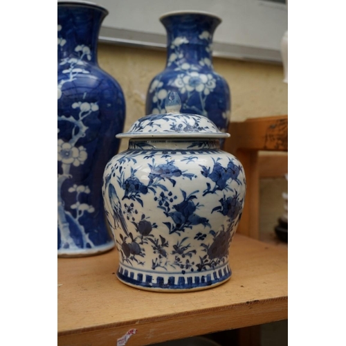 1115 - A collection of Chinese porcelain, largest 34.5cm high, (s.d.). (7)