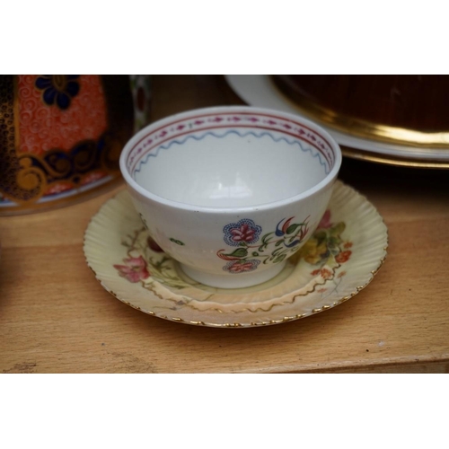 1119 - A mixed group of 19th century and later pottery and porcelain, to include: a Royal Worcester blanc d... 