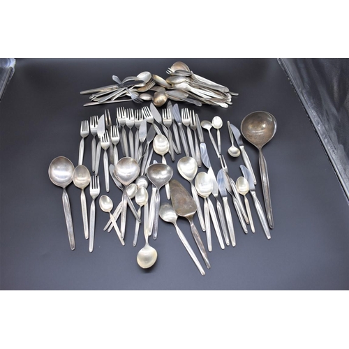 68 - A part set of WMF Zurich pattern .90 silver plated cutlery, designed by Kurt Mayer, (47); together w... 