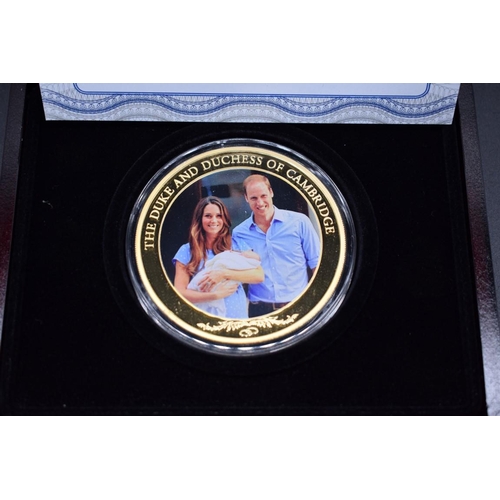 160 - Coins: a Cook Islands 2013 Christening of Prince George $5 proof photographic coin, with CoA No. 669... 