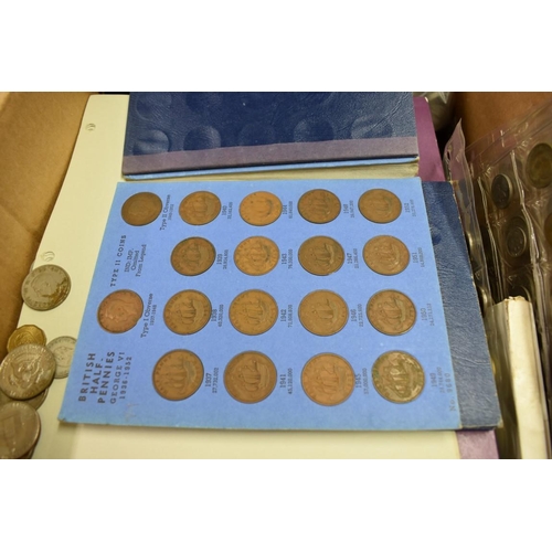 173 - Coins: two albums of UK coinage, George V to Elizabeth II; together with various other UK coinage.... 