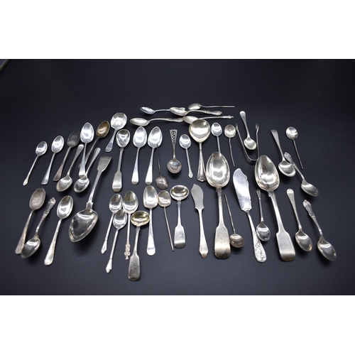 62 - A quantity of Georgian and later silver cutlery, 610g