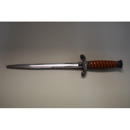 1791 - A German Heer dagger and sheath, by E F Horster, having shortened 24.2cm blade.