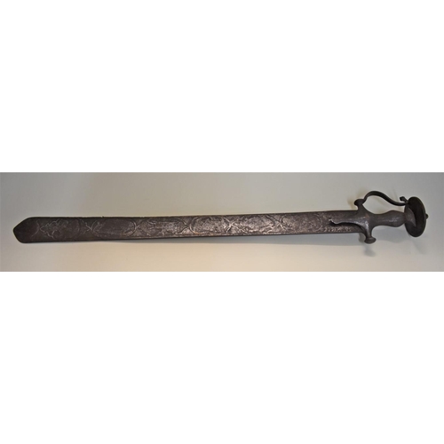 1802 - An Indo-Persian Talwar type sword, having 63cm blade.