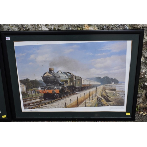 1029 - Two train prints titled 'The Bristolian' and 'Heading West'; together with an RAF print titled 'Oper... 