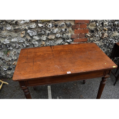 1032 - An antique table, top and base associated, 77cm high x 97cm wide x 55cm deep.  Collection of this lo... 