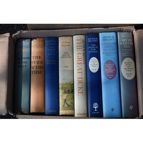 1093 - Two crates of books to include; Arthur Bryant volumes and assorted other works. Collection of this l... 