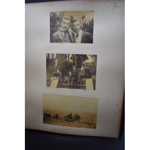 105 - COUNTRY HOUSE ALBUM: large late Victorian album of approx 180 photographs, largely albumen prints of... 