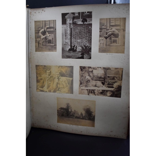 105 - COUNTRY HOUSE ALBUM: large late Victorian album of approx 180 photographs, largely albumen prints of... 