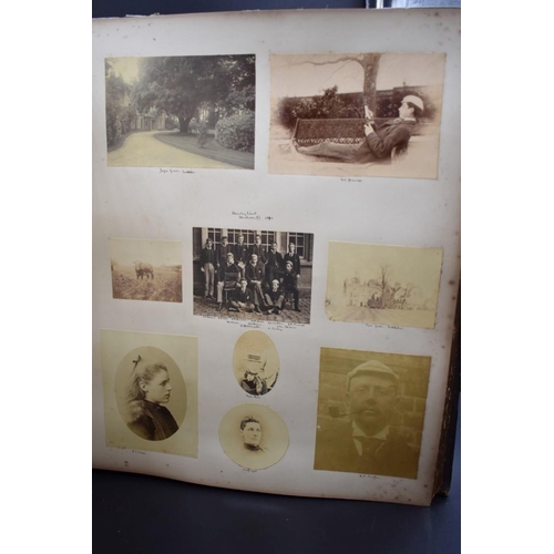 105 - COUNTRY HOUSE ALBUM: large late Victorian album of approx 180 photographs, largely albumen prints of... 