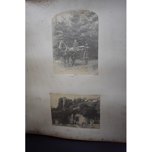 105 - COUNTRY HOUSE ALBUM: large late Victorian album of approx 180 photographs, largely albumen prints of... 