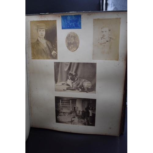 105 - COUNTRY HOUSE ALBUM: large late Victorian album of approx 180 photographs, largely albumen prints of... 