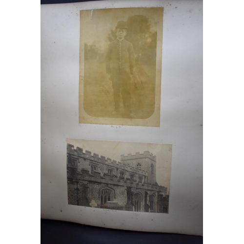 105 - COUNTRY HOUSE ALBUM: large late Victorian album of approx 180 photographs, largely albumen prints of... 