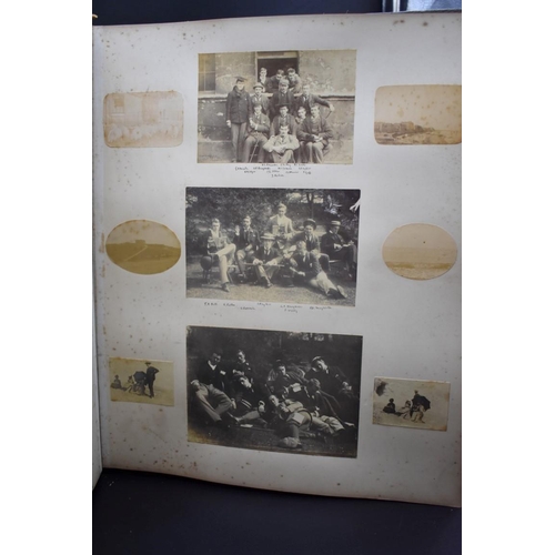 105 - COUNTRY HOUSE ALBUM: large late Victorian album of approx 180 photographs, largely albumen prints of... 