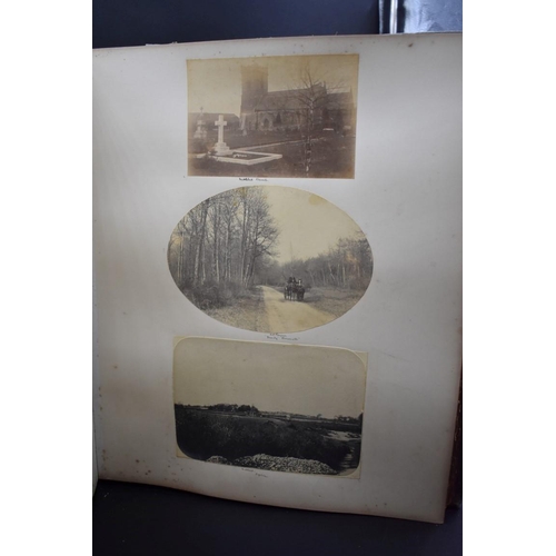 105 - COUNTRY HOUSE ALBUM: large late Victorian album of approx 180 photographs, largely albumen prints of... 