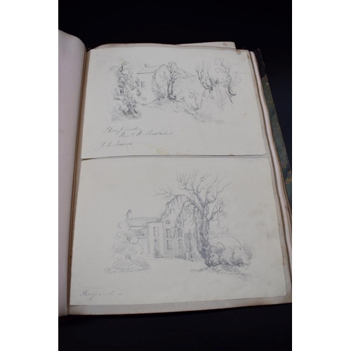 106 - SCRAP ALBUM: BRIGHT FAMILY: 19th century scrap album, front flyleaf inscribed 'The Sketchbook of my ... 