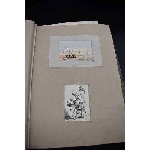 106 - SCRAP ALBUM: BRIGHT FAMILY: 19th century scrap album, front flyleaf inscribed 'The Sketchbook of my ... 