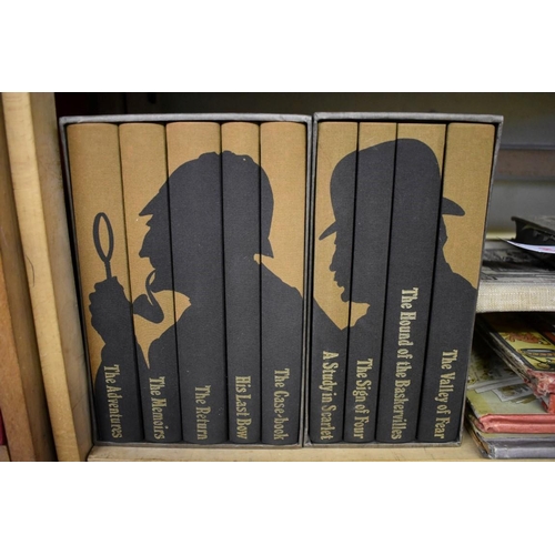 117 - FOLIO SOCIETY: Sherlock Homes Complete Stories, 9 vols in 2 slipcases, latter rubbed, else VG. ... 