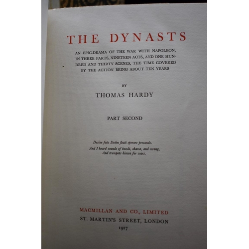 121 - HARDY (Thomas): 'The Dynasts': 3 vols, 1 of 525 copies printed on large paper signed by the author, ... 