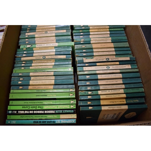 133 - GREEN PENGUINS: collection of approx 103 vintage green crime Penguins, to include 'Obelists at Sea' ... 