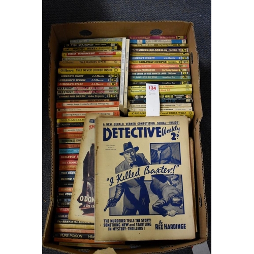 134 - PAPERBACK CRIME: collection of approx 65 vintage crime paperbacks, including publications by Pa... 