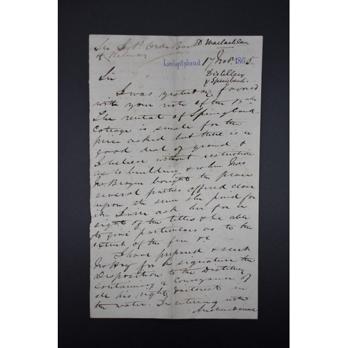 31 - WHISKY: group of 13 handwritten notes relating to distillery at Springbank, printed headings fo... 
