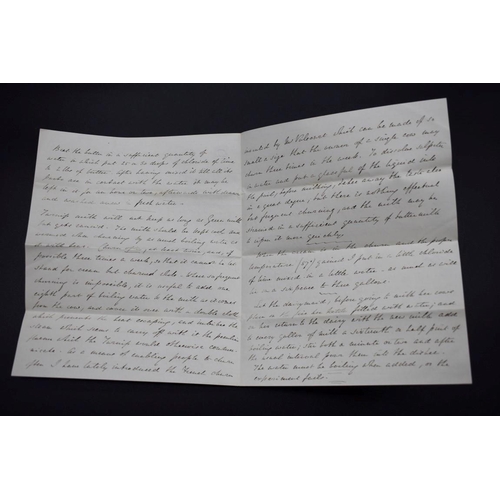 35 - MANUSCRIPT COOKERY RECEIPTS: collection of approx 23 manuscript receipts, mid 19thc, each individual... 