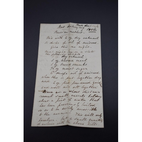 35 - MANUSCRIPT COOKERY RECEIPTS: collection of approx 23 manuscript receipts, mid 19thc, each individual... 