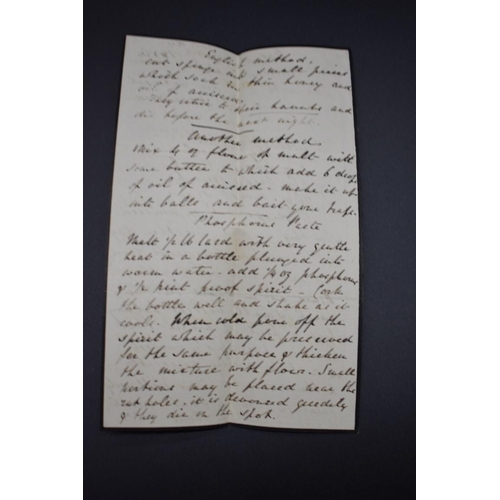 35 - MANUSCRIPT COOKERY RECEIPTS: collection of approx 23 manuscript receipts, mid 19thc, each individual... 