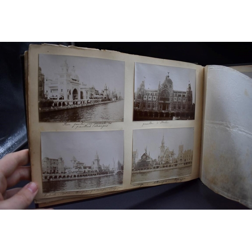 453 - EXPOSITION UNIVERSELLE: 19th century album containing approx 180 albumen print photographs, some ear... 