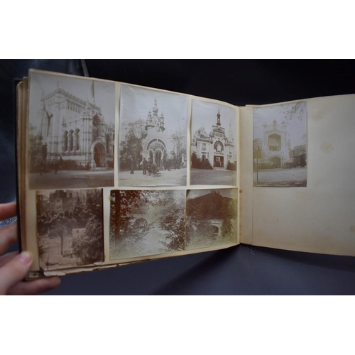 453 - EXPOSITION UNIVERSELLE: 19th century album containing approx 180 albumen print photographs, some ear... 