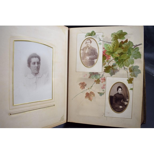 455 - CARTE DE VISITE ALBUMS: a pair of Victorian carte de visite albums, partially filled, numerous cdv t... 