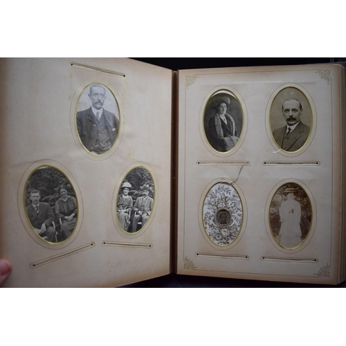 455 - CARTE DE VISITE ALBUMS: a pair of Victorian carte de visite albums, partially filled, numerous cdv t... 