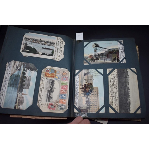 457 - POSTCARDS & CDV: vintage postcard album, largely foreign and domestic topographical views o... 