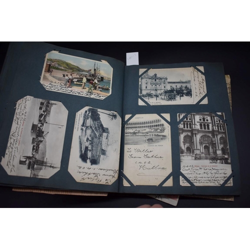 457 - POSTCARDS & CDV: vintage postcard album, largely foreign and domestic topographical views o... 