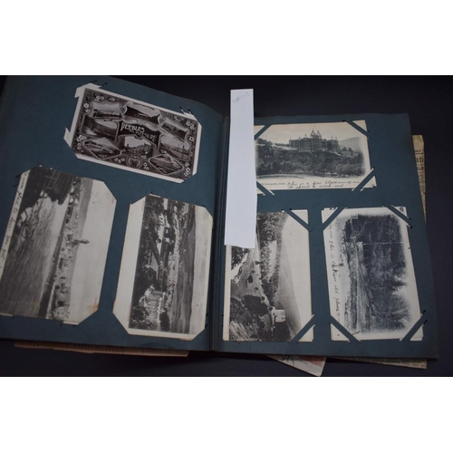 457 - POSTCARDS & CDV: vintage postcard album, largely foreign and domestic topographical views o... 