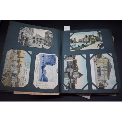 457 - POSTCARDS & CDV: vintage postcard album, largely foreign and domestic topographical views o... 