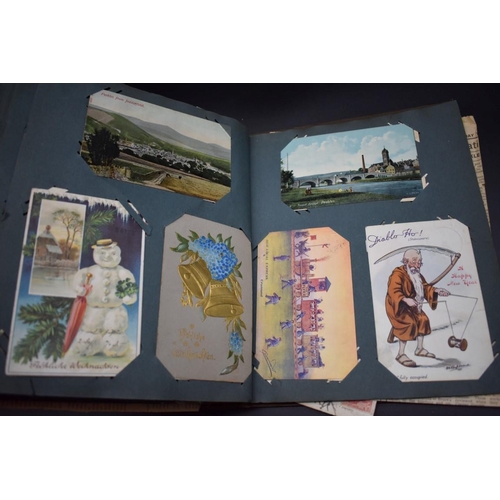 457 - POSTCARDS & CDV: vintage postcard album, largely foreign and domestic topographical views o... 