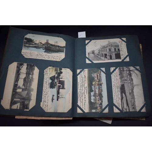 457 - POSTCARDS & CDV: vintage postcard album, largely foreign and domestic topographical views o... 