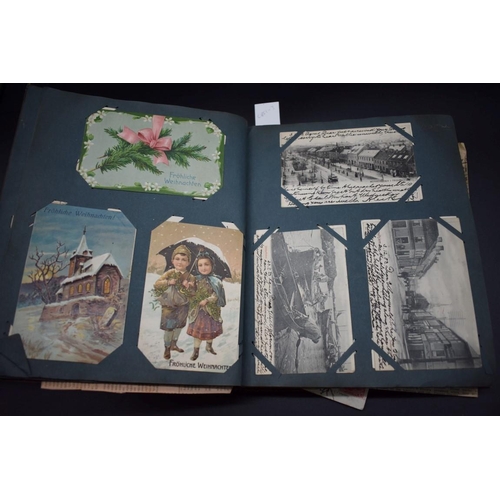 457 - POSTCARDS & CDV: vintage postcard album, largely foreign and domestic topographical views o... 