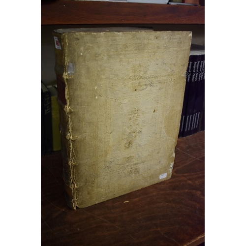 461 - ST AUGUSTINE: single volume from a Venice edition, 1731, folio in contemporary blindstamped vellum, ... 