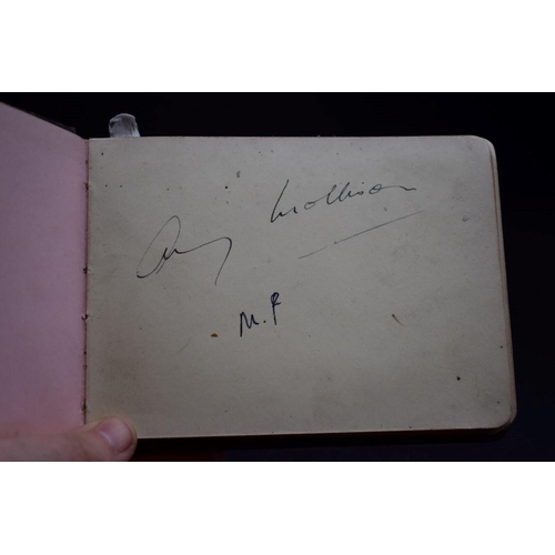 75 - CRICKET AUTOGRAPHS: small autograph album circa 1930, 2 pages containing autographs of England(... 