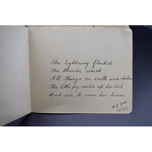 75 - CRICKET AUTOGRAPHS: small autograph album circa 1930, 2 pages containing autographs of England(... 