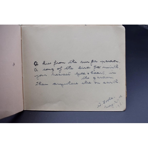 75 - CRICKET AUTOGRAPHS: small autograph album circa 1930, 2 pages containing autographs of England(... 