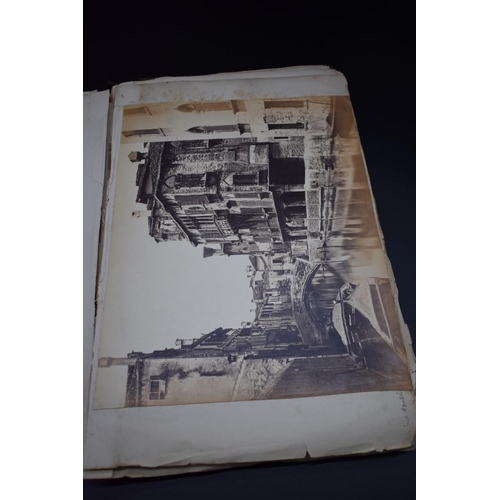 76 - PHOTOGRAPH ALBUM: ITALY: 19thc album of Venice and Ricordo della Certosa di Pavia, approx 20+ albume... 