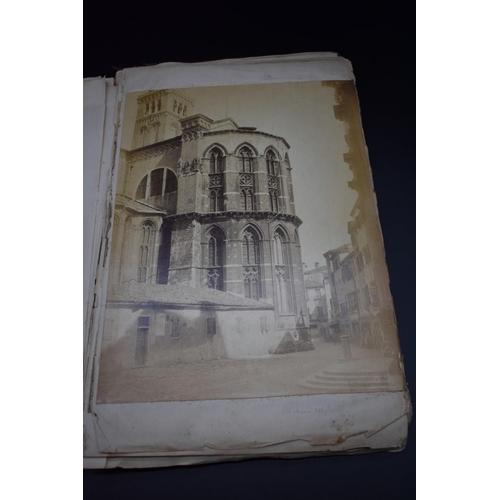 76 - PHOTOGRAPH ALBUM: ITALY: 19thc album of Venice and Ricordo della Certosa di Pavia, approx 20+ albume... 