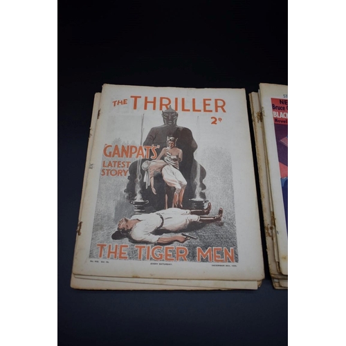 83 - THE THRILLER LIBRARY: 'The Thriller...the paper with a thousand thrills': collection of 19 vari... 