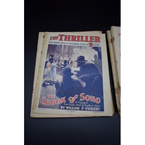 83 - THE THRILLER LIBRARY: 'The Thriller...the paper with a thousand thrills': collection of 19 vari... 